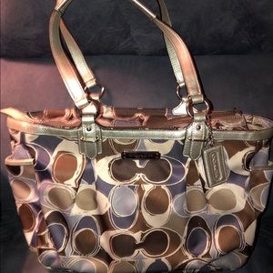 Coach Gallery Scarf Print Tote